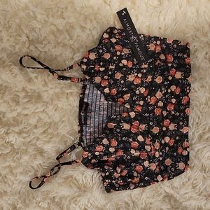 Brand new Almost Famous floral crop top